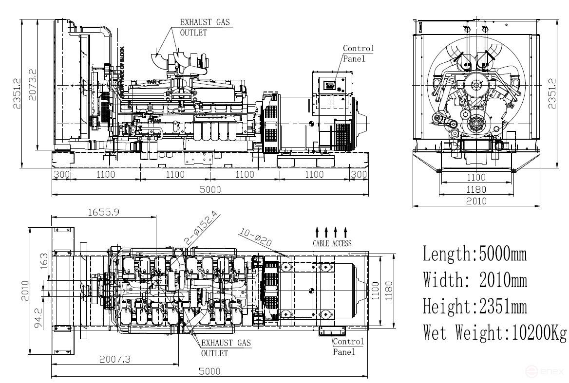 Дизельный генератор ТСС АД-1000С-Т400-1РМ15
