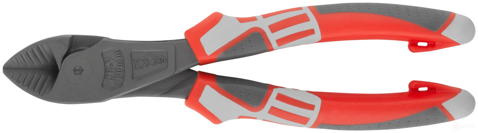 Etalon reinforced side cutters, offset hinge, CrV steel, stiffeners on the jaws, Teflon coating, 3K rubberized handles 180 mm