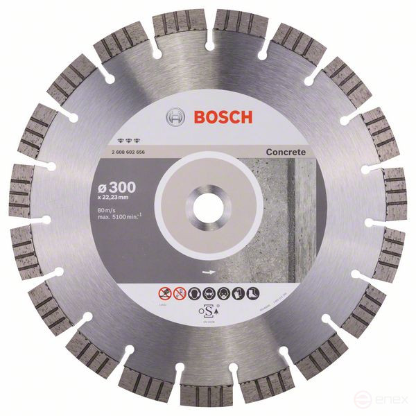 Diamond Cutting Wheel Best for Concrete 300 x 22.23 x 2.8 x 15 mm