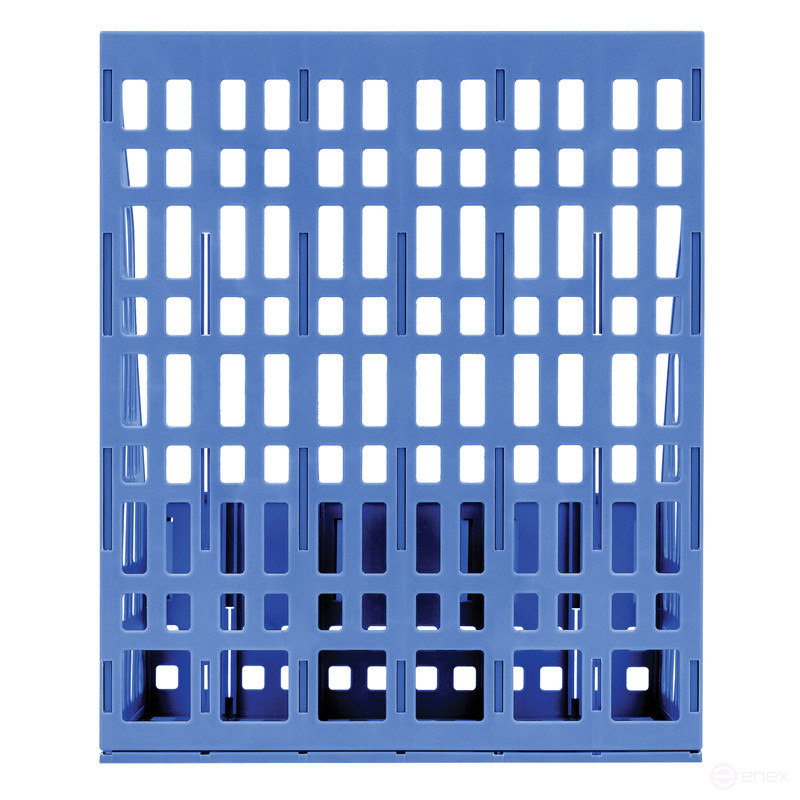 Лоток для бумаг вертикальный СТАММ, сборный, 4 отделения, синий