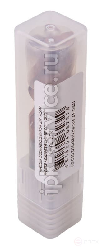 HRC55 D20x38xD20x104 Z4 TiSiN Фреза концевая ц/х тв.сп. Ф20 L=104 ИПК