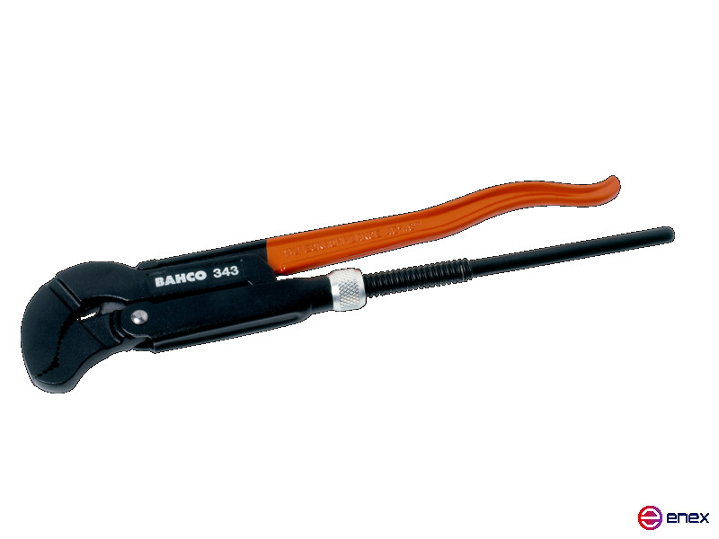 Pipe wrench with S-jaws for pipes up to 1/2", 230 mm