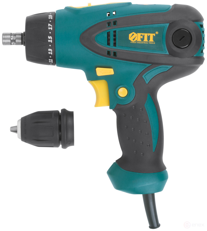 Electric drill-Screwdriver 280 W; 0-350/1100 rpm; BzP 10 mm; cut. incl.; 25 Nm; BS brushes; 1,4 kg; box