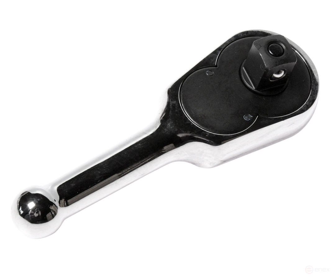 Ключ трещотка 1/2" 45 зубьев 130мм укороченная металлическая рукоятка JTC