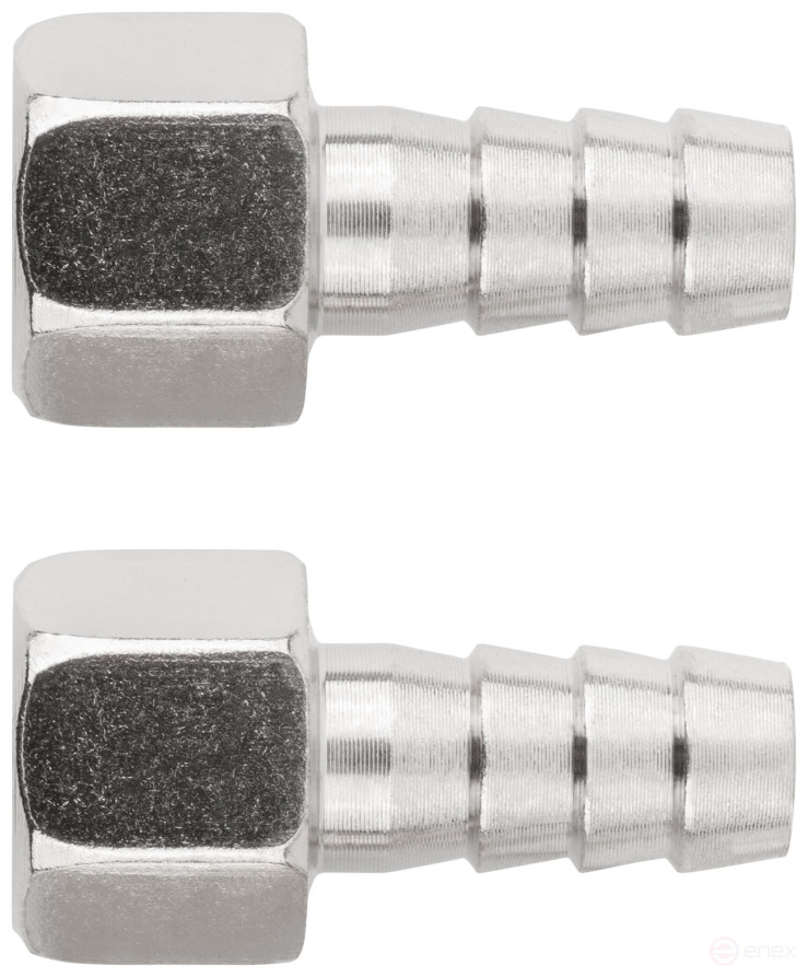 Herringbone adapters 10 mm - 1/4" internal thread, 2 pcs.