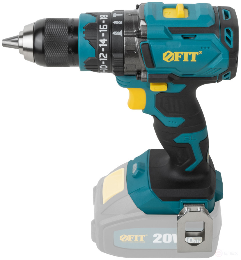 Acc Power Drill. Brushless; 20.0 V; 0-500/2000 rpm; 100 Nm; res. tilt; box