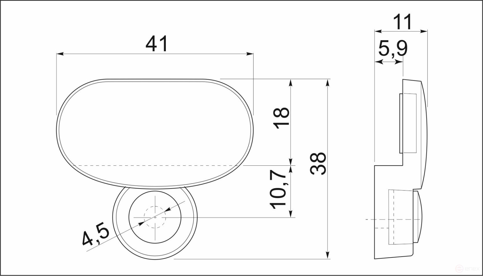 Mirror mount meth. AJ62 chrome (1kpl=4 pcs) AKS