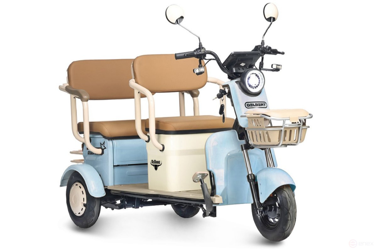 Electric tricycle Rutrike Gelbert Atlas 48V/60V 600W, blue
