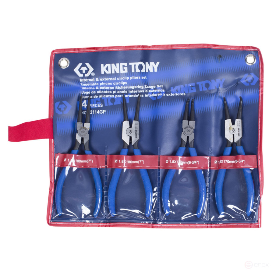 Set of locking ring pullers, 4 pieces KING TONY 42114GP