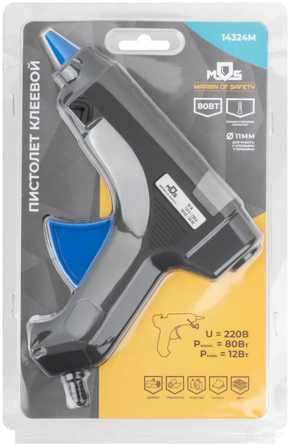 Пистолет клеевой д.11 мм, 12 Вт (80 Вт )