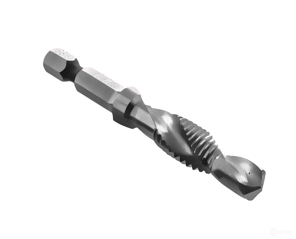 Сверло-метчик ПРАКТИКА М10 шаг 1,5, длина 72 мм, хвостовик HEX 1/4