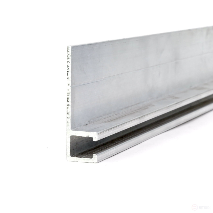 The profile is F-shaped 2500*50*13,5 (base 8.0), material aluminum (EB-1274)