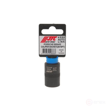 Head for dismounting calipers 1/2" 20mm 10-sided L=38mm (PORSCHE) JTC