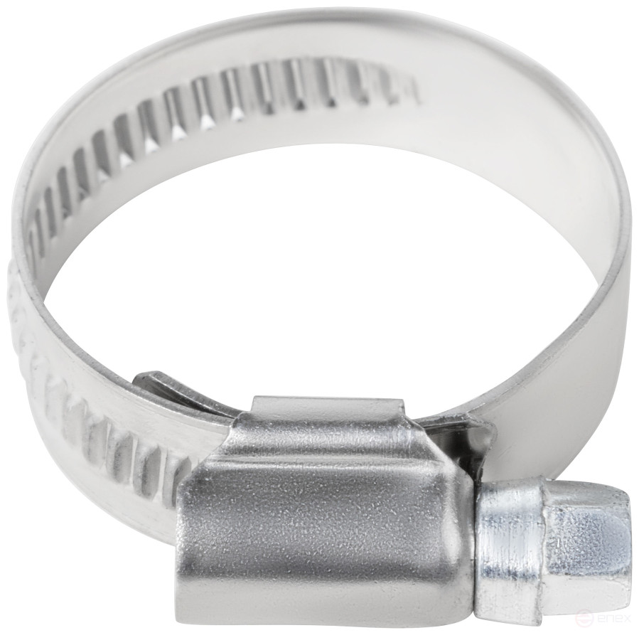 Crimping knurled clamp, width 12 mm, stainless steel.steel 20-32 mm