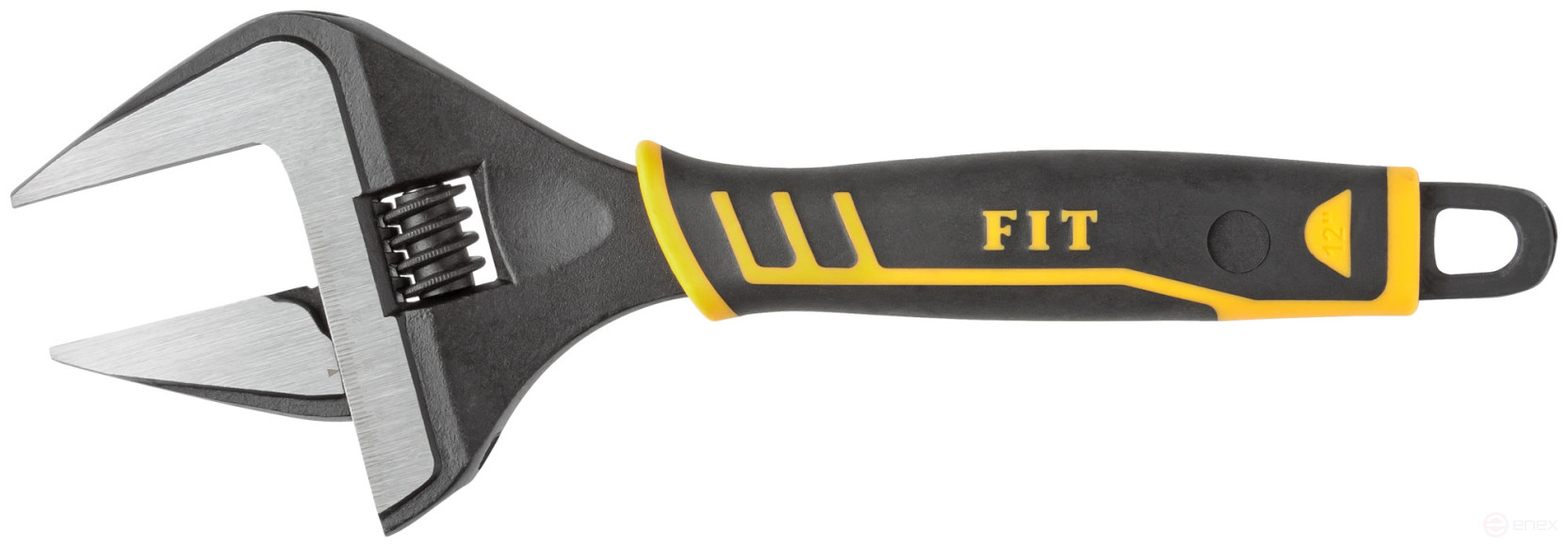 Adjustable "Style" wrench, narrow jaws, scale, extra magnification.gripper, rubberized. handle 300mm (60mm)