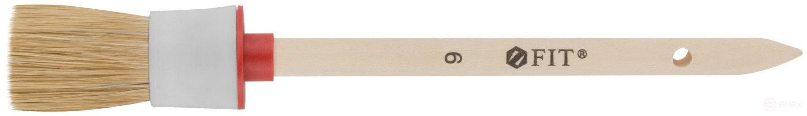 Round brush, natural light bristles No. 6 (30 mm)
