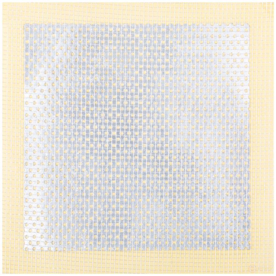 Self-adhesive repair pad, reinforced with aluminum mesh, 150x150 mm