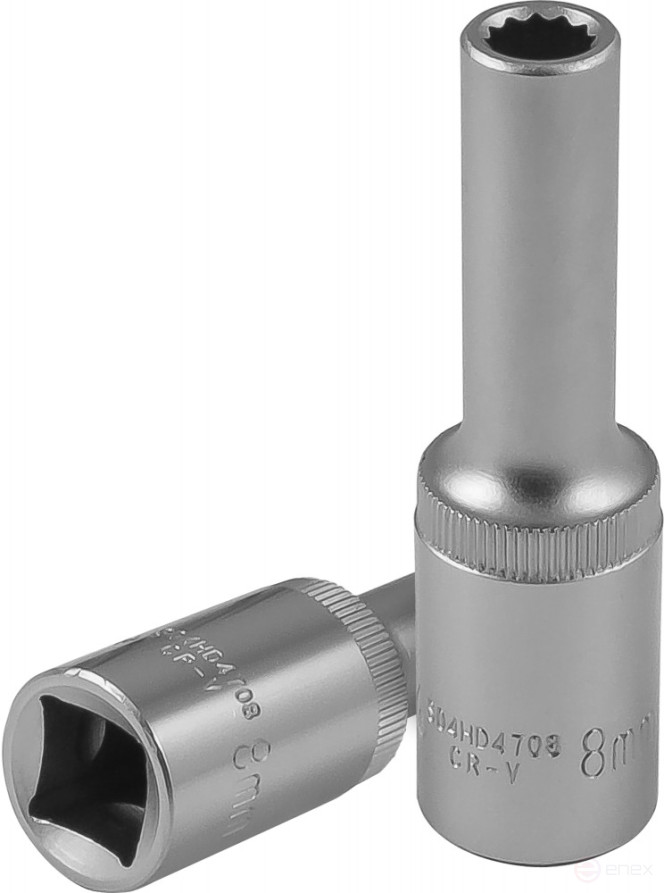 S04HD4708 Deep end head 12-sided 1/2" DR, 8 mm