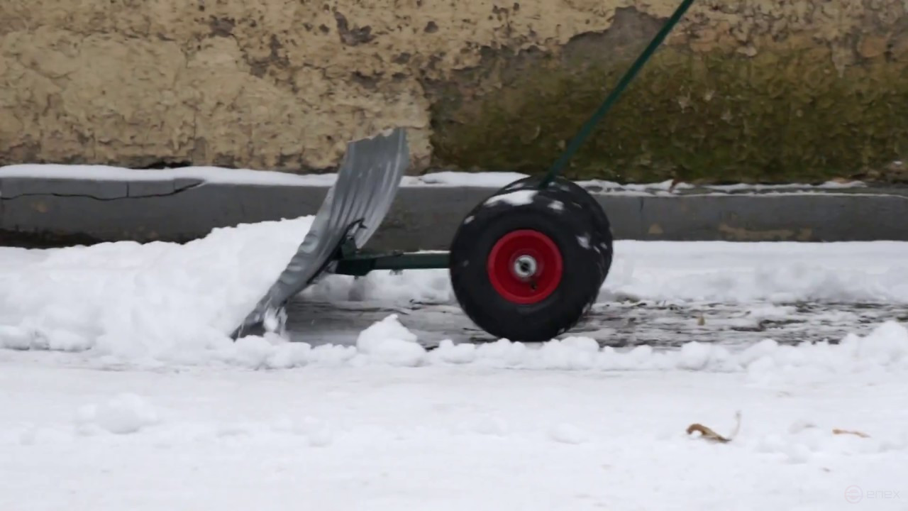 Galvanized snowplow engine on wheels (3.004-4;260-85)