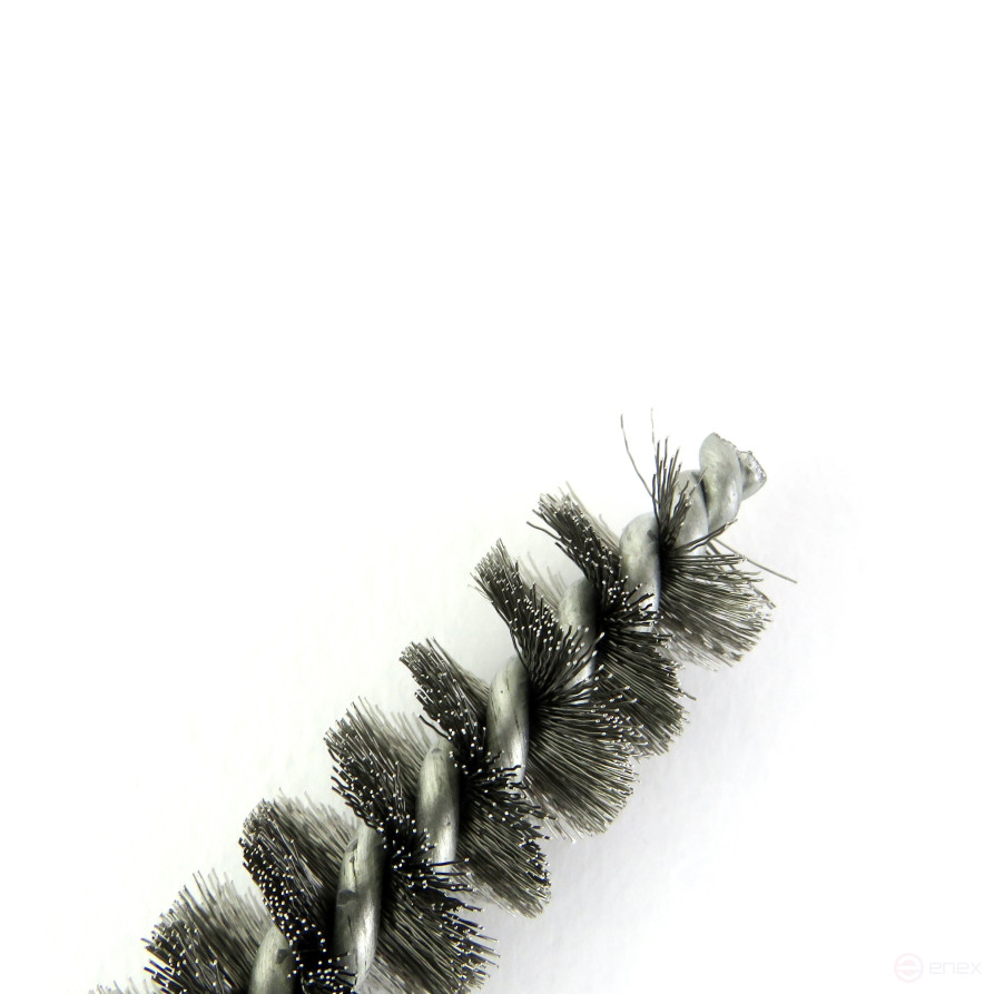 Ruff D15, pile corrugation steel 0.15, M6 thread fit (14-210), brush for cleaning and cleaning holes, channels, heat exchanger, tubes and equipment in furnace, chimney, boiler systems