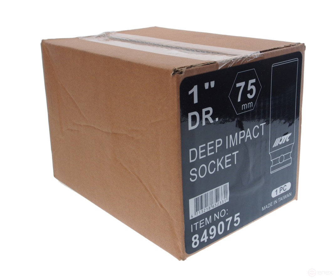 Головка торцевая 1" 75мм ударная глубокая L=135мм JTC