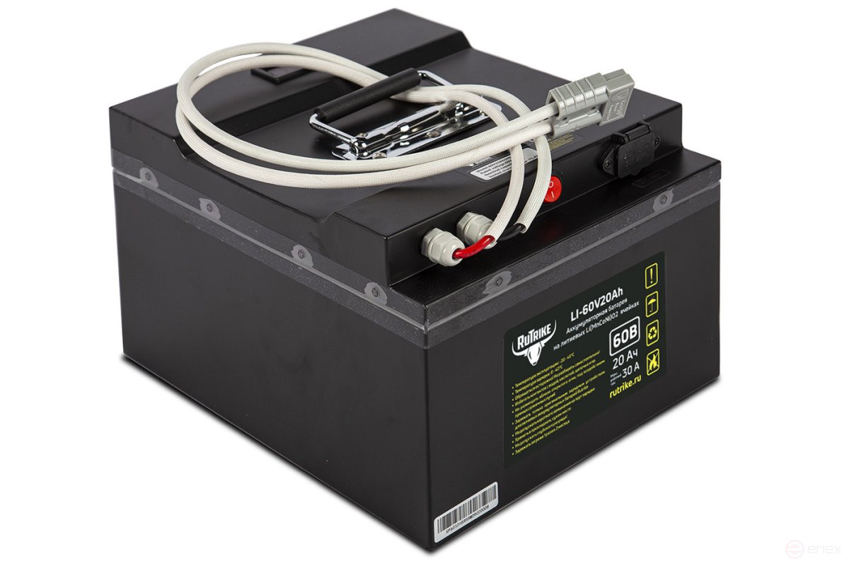 Литиевый тяговый аккумулятор RuTrike (18650 MnCoNi) 60V20A/H