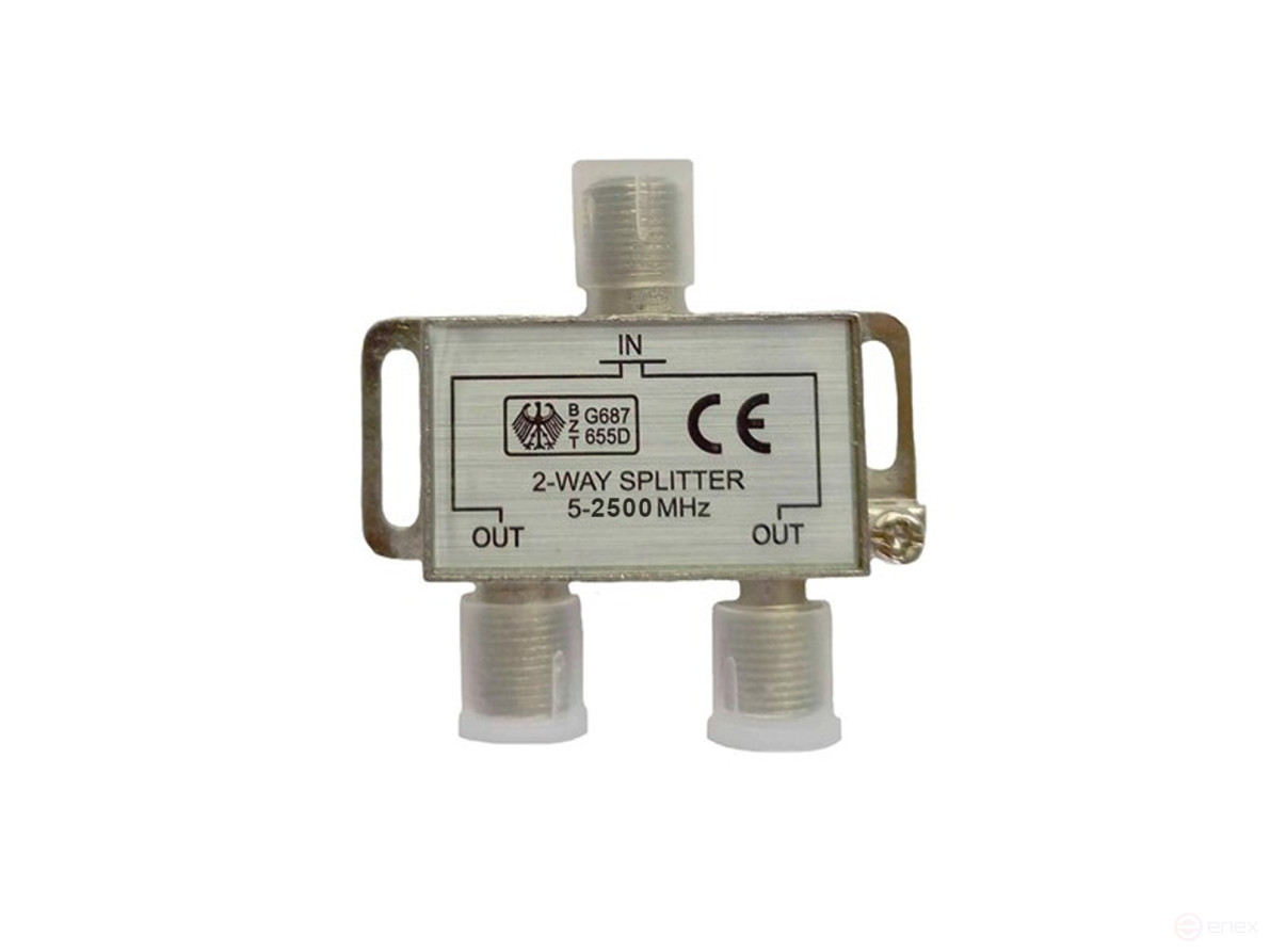 TV Ripo splitter (divider) in 2 directions for F connectors 5-2500 MHz