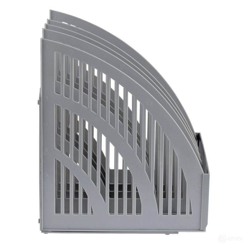 Paper tray vertical STAMP "Line", prefabricated, 4 compartments, grey