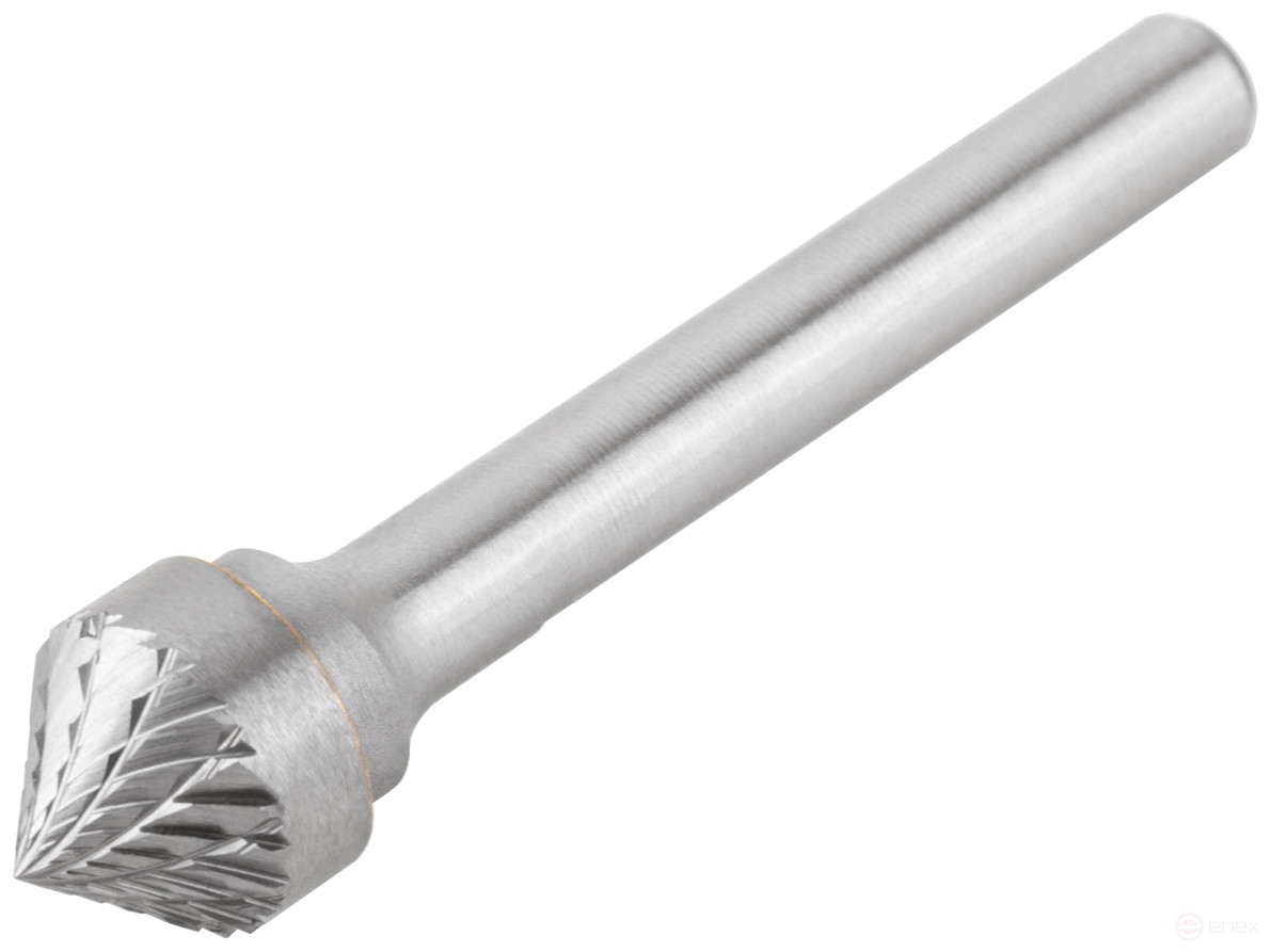 Шарошка карбидная, штифт 6 мм, тип "K", зенкер 90 градусов 12х6х51 мм