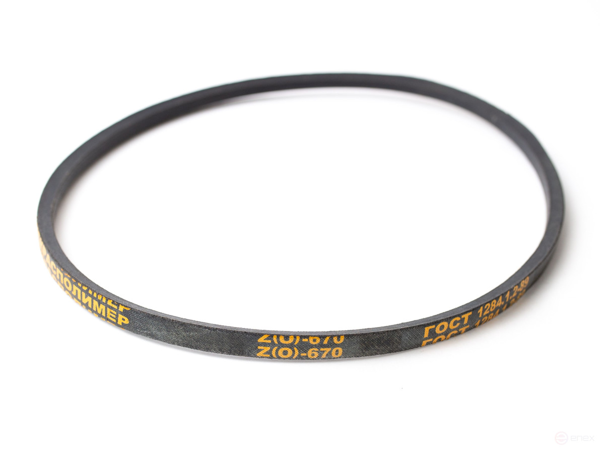 Wedge drive belt Z(0)-670 "Sibkraspolymer"