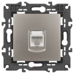 Розетка ЭРА Elegance 14-3107-16 RJ45, титан