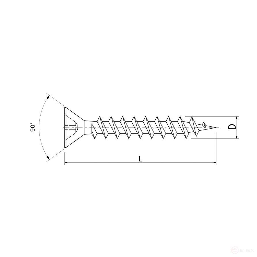 Саморез универсальный 3,0*12 желтый цинк (уп/1тыс.шт) AKS