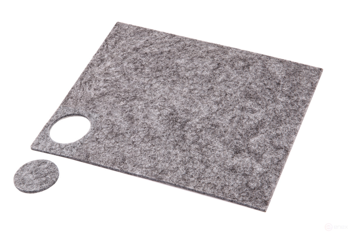 Подкладка самоприлипающая фетровая d25мм (1лист-36шт) серая AKS