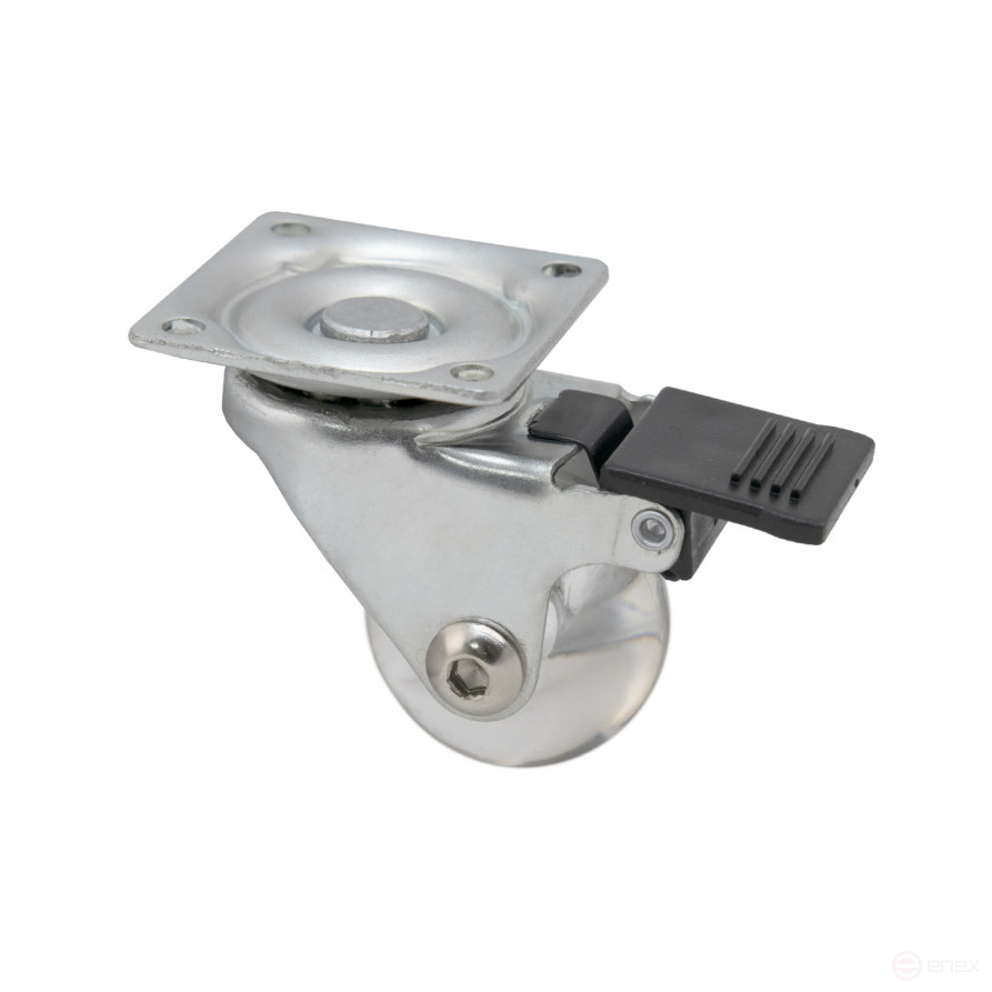 Wheel meb. CRYSTAL/1 d35 h51 with a platform with a torm., transparent AKS