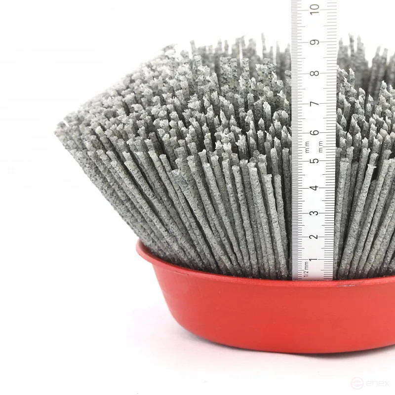 Щетка чашечная Д150*M14, ворс полимер-абразив P46 по дереву для УПМ УШМ (болгарка) (1-231)