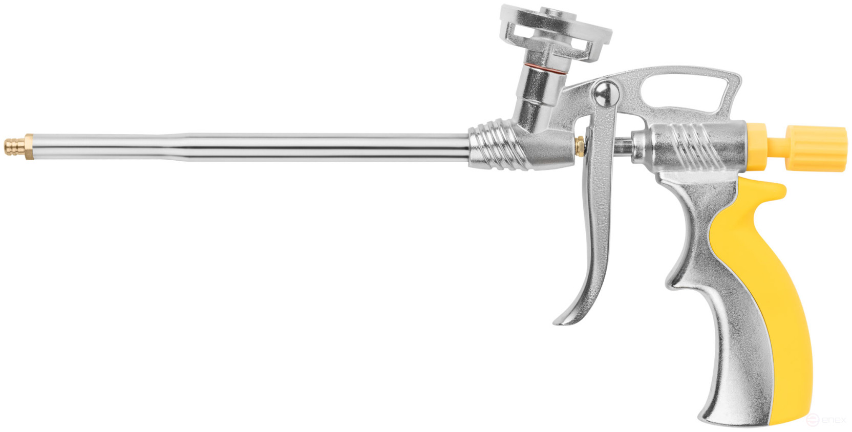 Mounting foam gun, aluminum body, rubberized handle