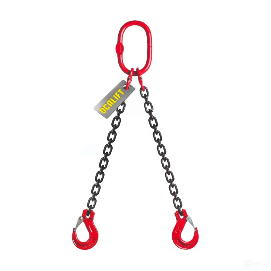 OCALIFT 4.25T 5m Sling 2CC Double-branched Chain T8 G80 Glazed Chain 2SC4250T5F