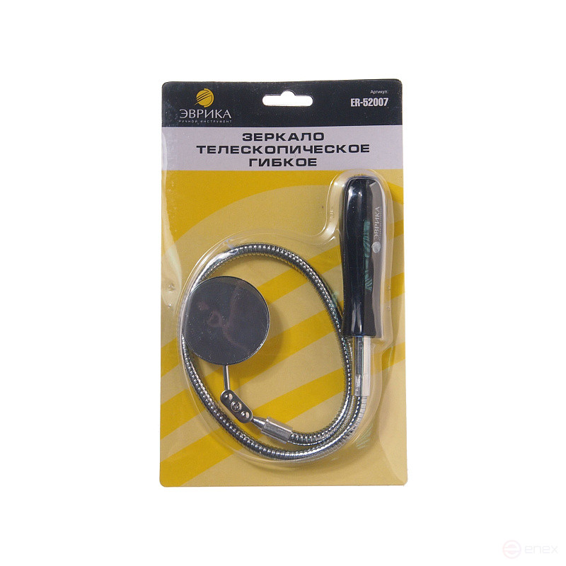 Зеркало ER-52007 гибкое, с резиновой ручкой, длина 63,5см, D-50.8 мм. ЭВРИКА 1/25/50