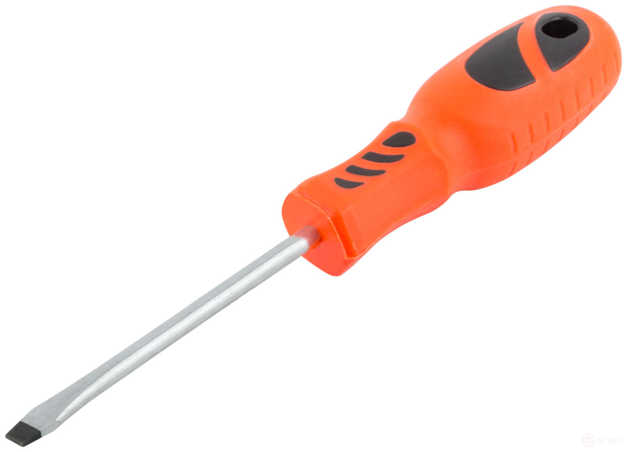 Screwdriver, CrV steel, plastic handle SL6 x 100 mm