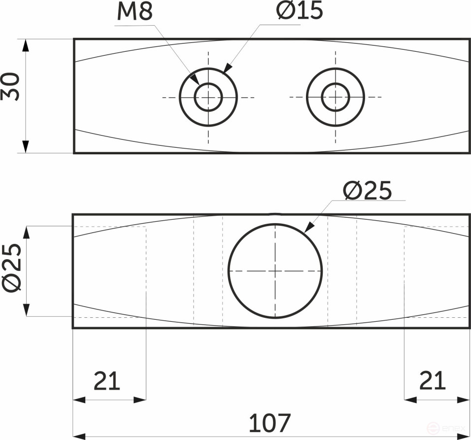 Соединитель 3-х труб d25 (578) перпендикулярный, хром AKS