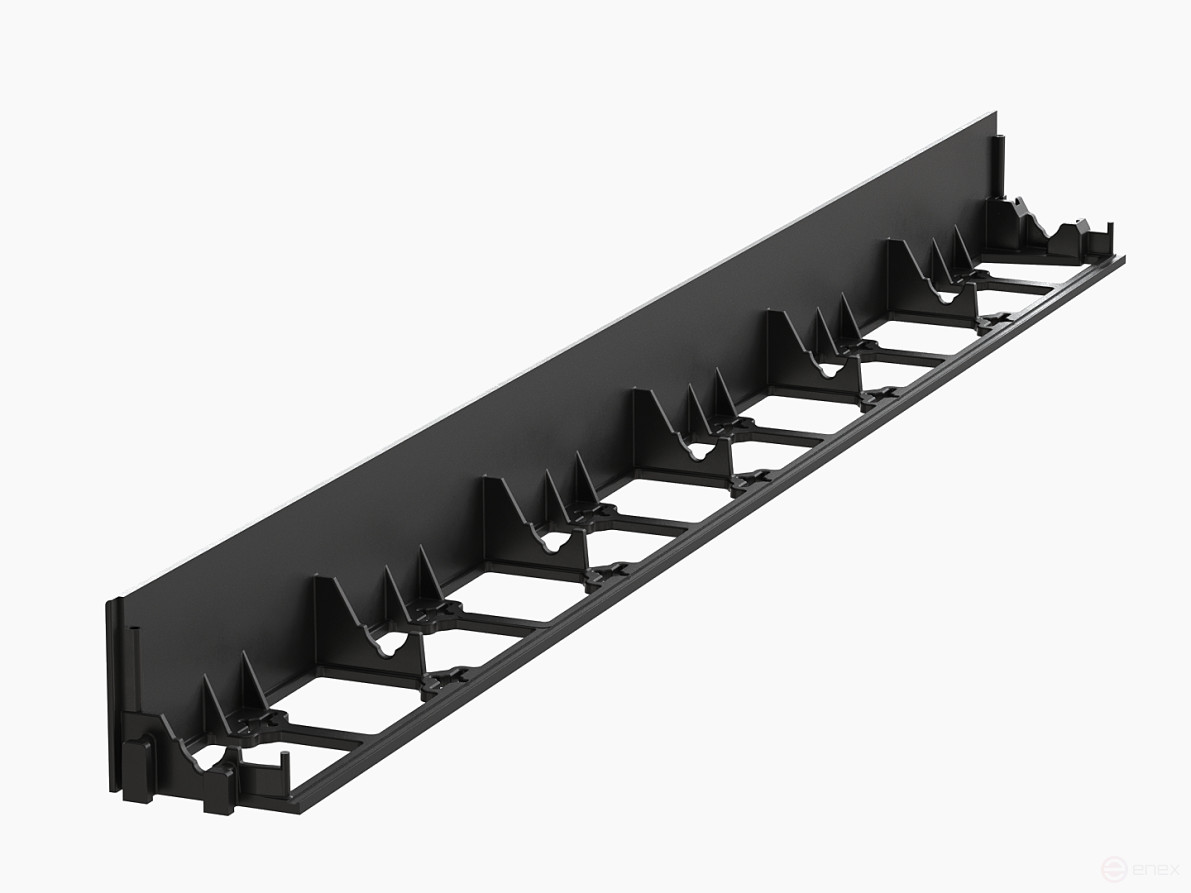 Garden curb 1000 mm height 78 mm black 1 piece