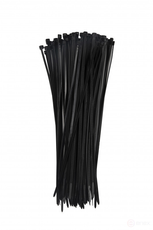 WRline WR-SHN-36-250B Стяжка-хомут 3,6х250 мм, кабельная нейлоновая 6,6, неразъемная, цвет черный (100шт)