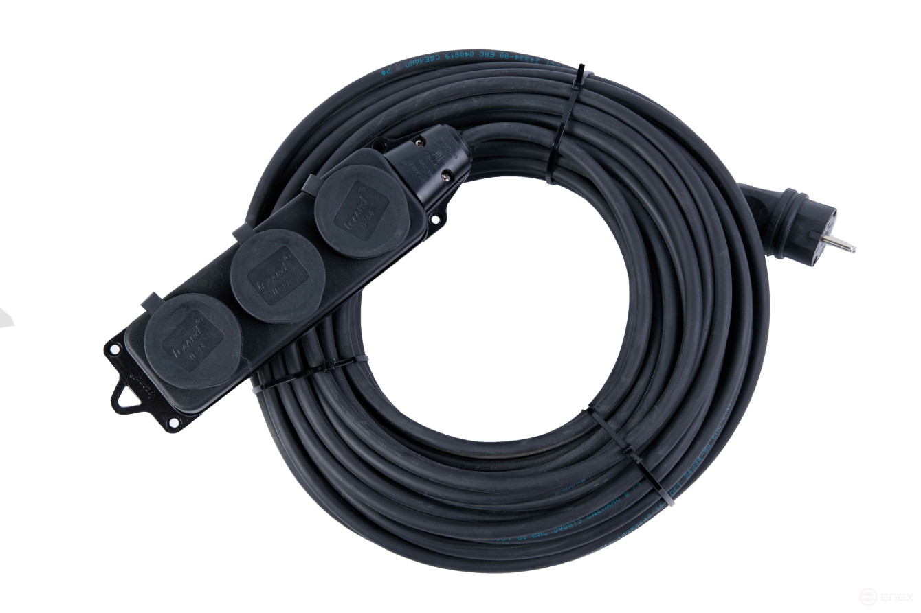 Удлинитель силовой АТОМ КГ 3500 Вт 3 гнезда 30м (c/з)