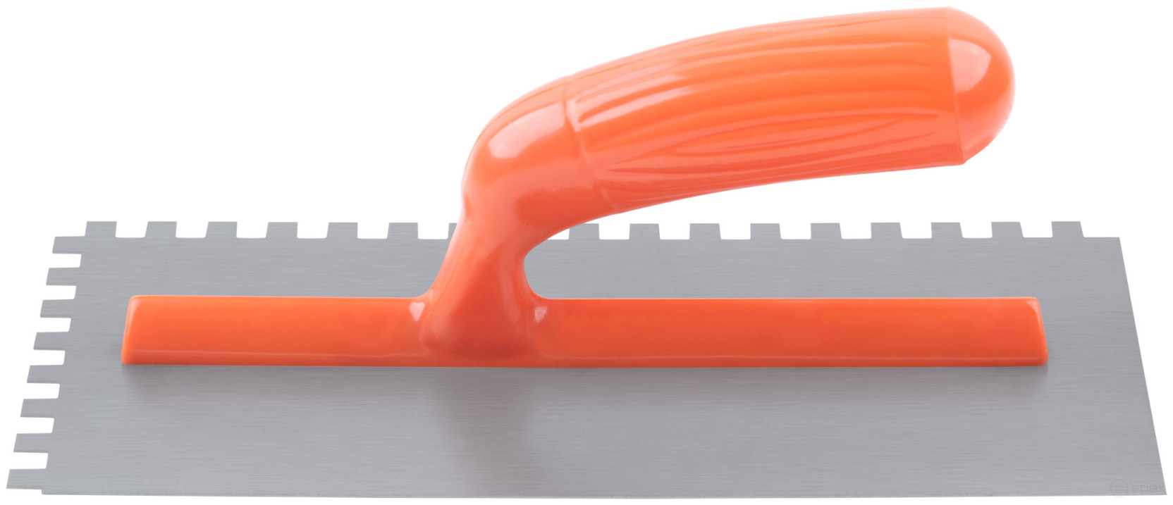 Гладилка стальная с пластиковой ручкой, 280х130 мм зубчатая, зуб 8х8 мм