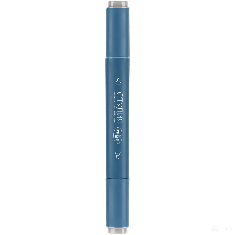 Маркер двусторонний для скетчинга Гамма "Студия", белый греческий, корпус трехгранный, пулевид./клиновид. наконечники