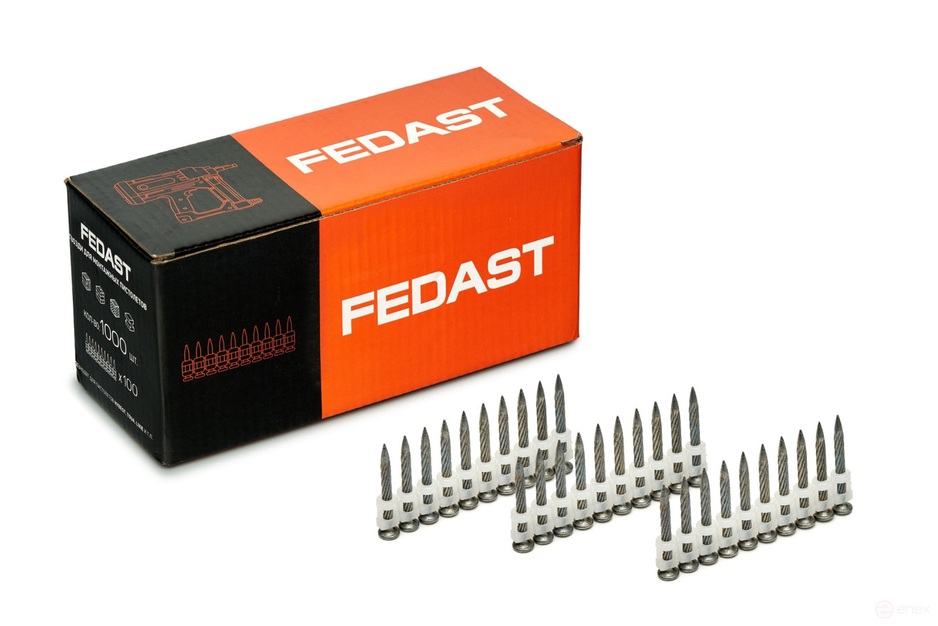 Nails for metal and fragile concrete type CN (2.7*32 mm screw, 1000 pcs/pack) FEDAST