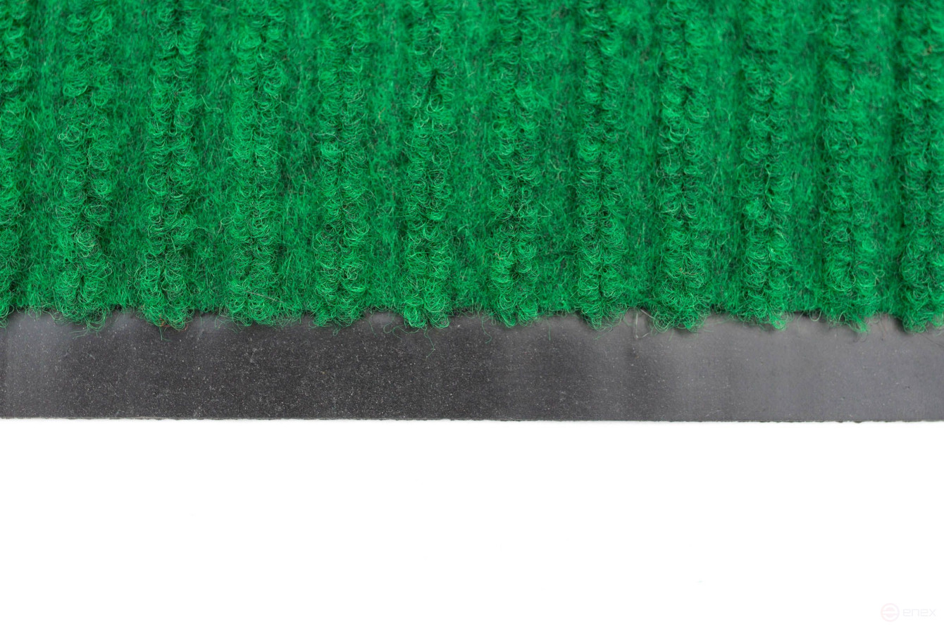 Outdoor dirt-resistant pile Mat Ribbed 1200x10000 mm Green