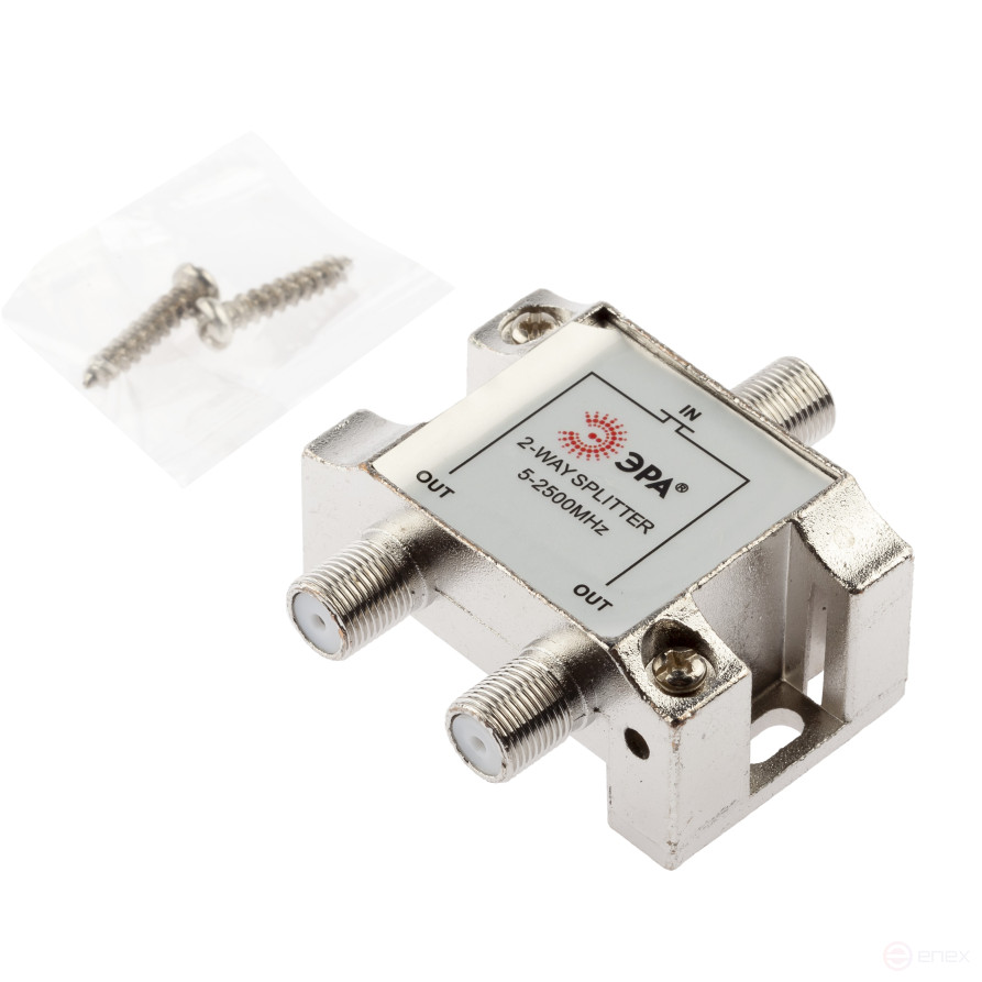 TV divider ERA D-F-SAT-02 2 branches for F connector 5-2500 MHz package 1 pc