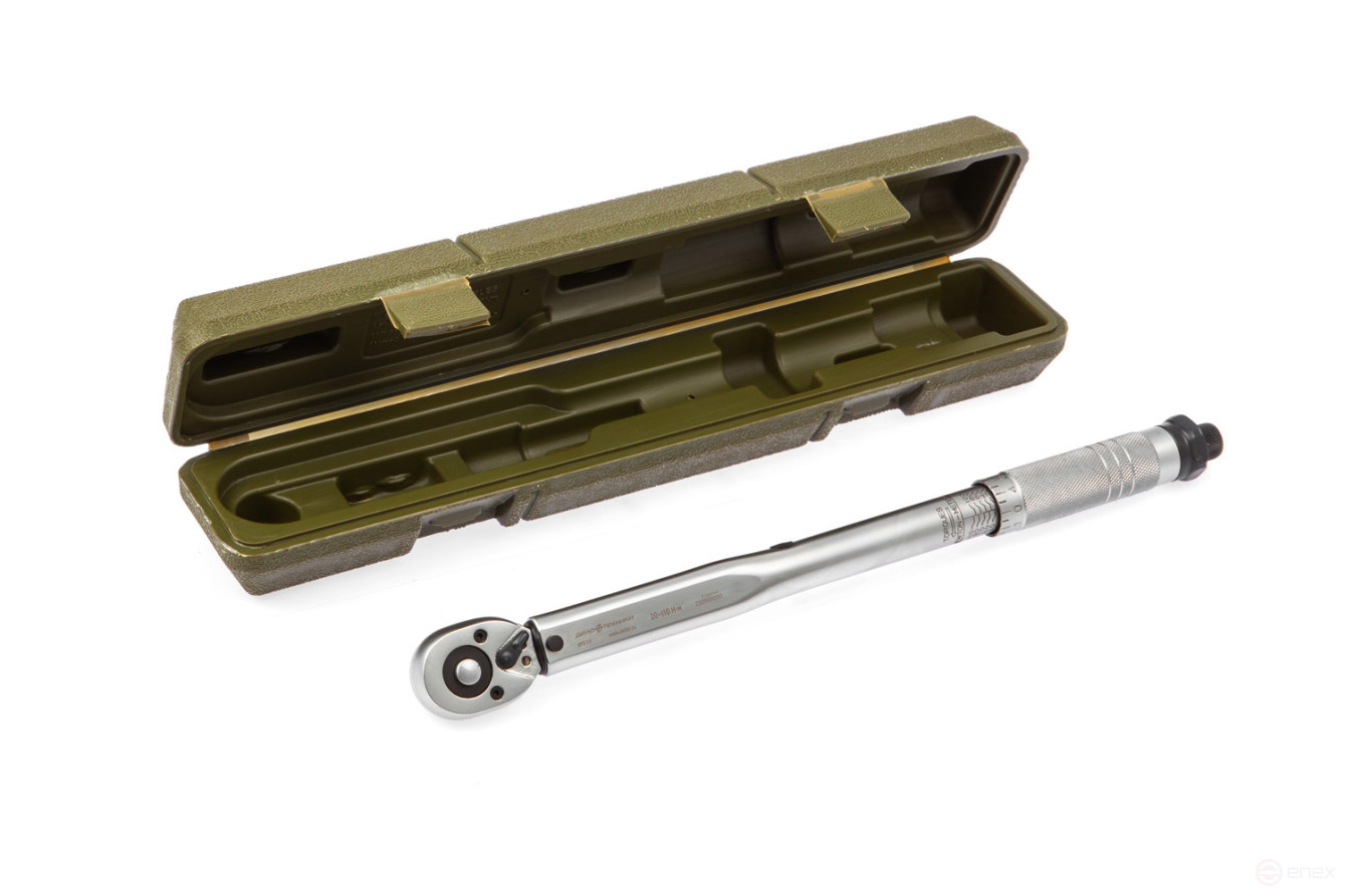 Ключ динамометрический щелчковый 20-110 Нм 3/8" пласт. кейс