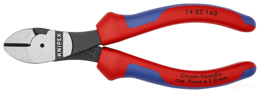 Бокорезы особ. мощн., рез: провол. ср. Ø 3.4 мм, твёрд. Ø 2.5 мм, роял. струна Ø 2 мм, L-160 мм, чёрн., 2-к ручки